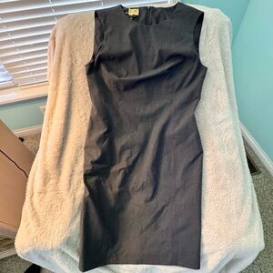 Jones New York Sleeveless Sheath Dress Size 8 Grey Professional Business Lined